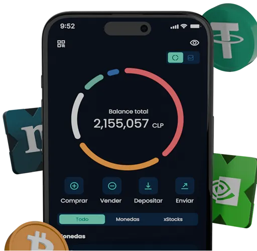 Interfaz de la app Skipo con balance total
