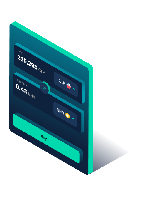 Example of a Skipo wallet showing a conversion of  BNB