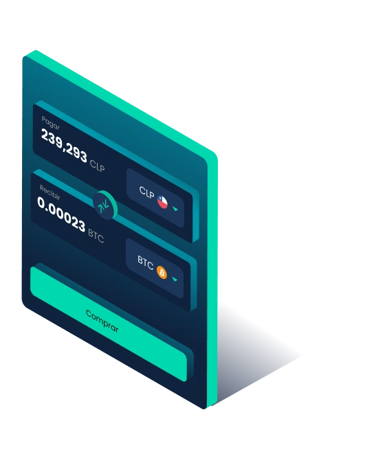 Example of a Skipo wallet showing a conversion of  Bitcoin