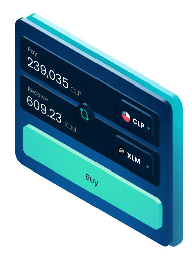 Example of a Skipo wallet showing a conversion of  Stellar Lumens